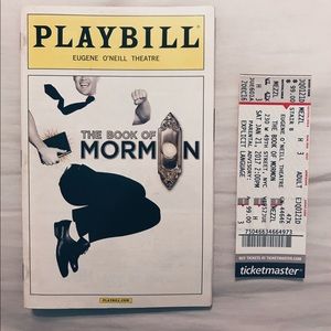 Book of Mormon Playbill with Ticket